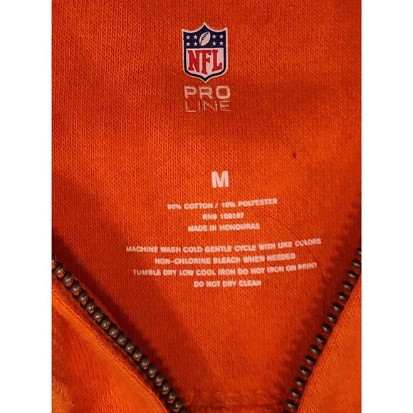 Miami Dolphins NFL Pro Line Orange Zip-up Fleece Hoodie Sweatshirt sz M Unisex - Picture 7 of 7